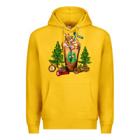Lemon camping cold drink frappe Premium Hoodie - FaDigitalArtStudio