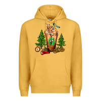 Camping Cold Drink Frappe Premium Hoodie | Teevron