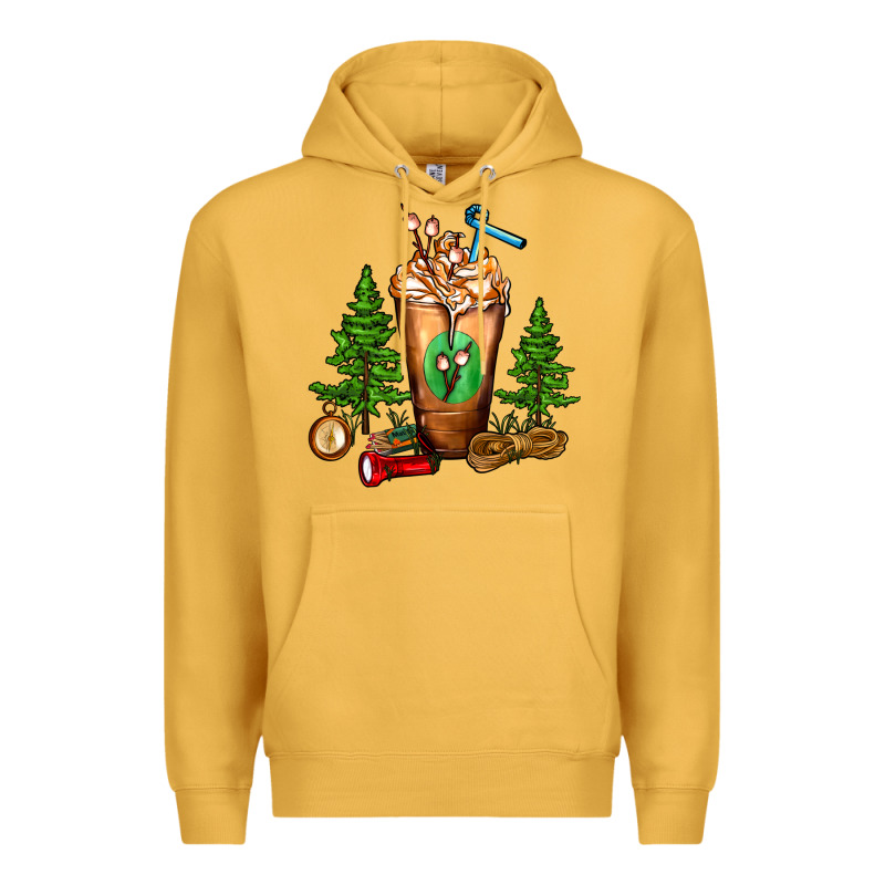 Camping Cold Drink Frappe Premium Hoodie by FaDigitalArtStudio | Teevron