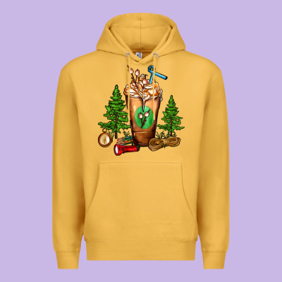 Camping Cold Drink Frappe Premium Hoodie Designed By Fadigitalartstudio