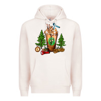Pale Pink camping cold drink frappe Premium Hoodie - FaDigitalArtStudio