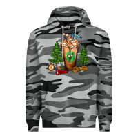 Slate Camo camping cold drink frappe Premium Hoodie - FaDigitalArtStudio