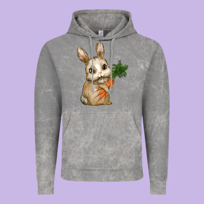 Eastrt Bunny Carrot Vintage Hoodie Designed By Ranaportraitstore