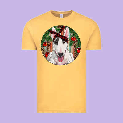 Christmas Bull Terrier Vintage Tee Designed By Ranaportraitstore