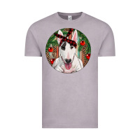 Vintage Zinc Christmas Bull Terrier Vintage Tee - RanaPortraitStore