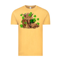 Vintage Mustard st patrick's day cow family Vintage Tee - RanaPortraitStore