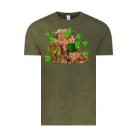 Vintage Olive st patrick's day cow family Vintage Tee - RanaPortraitStore