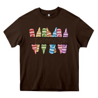 Chocolate Brown custom crayons Heavy Core Tee - MaliasSmallBusiness