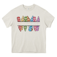Cream custom crayons Heavy Core Tee - MaliasSmallBusiness