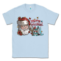 Dusty Blue merry christmas yall Classic Tee - SublimationCraftShop