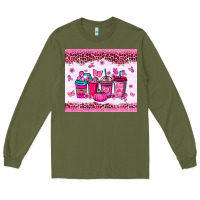 Army Green Breast Cancer coffee cups Long Sleeve Tee - NancyCooperArtShop
