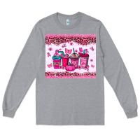 Heather Grey Breast Cancer coffee cups Long Sleeve Tee - NancyCooperArtShop