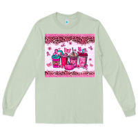Matcha Breast Cancer coffee cups Long Sleeve Tee - NancyCooperArtShop