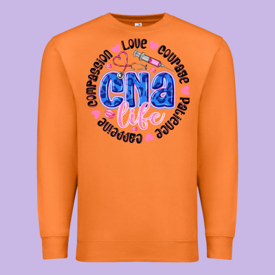 Cna Life Premium Sweatshirt Designed By Cowhidedigitalart