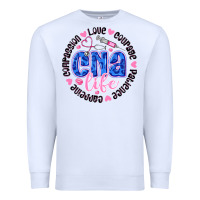 White CNA Life Premium Sweatshirt - CowhideDigitalArt