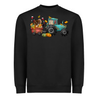 Black thanksgiving tractor Heavyweight Sweatshirt - CowGirlArtShop