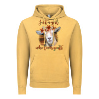 Vintage Mustard Just a Girl Who Loves Goat Vintage Hoodie - Bettercallsaul