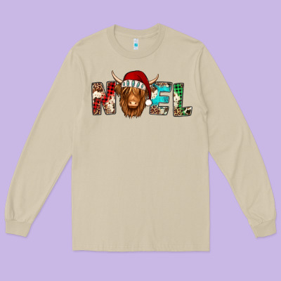 Noel Long Haired Shaggy Cow Long Sleeve Tee Designed By Jasminsmagicworld