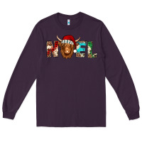 Plum noel long haired shaggy cow Long Sleeve Tee - Jasminsmagicworld