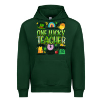 Forest Green one lucky teacher lucky charm Urban Hoodie - Artiststas