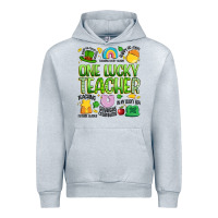 Heather Grey one lucky teacher lucky charm Urban Hoodie - Artiststas