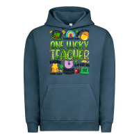 Pigment Midnight Navy one lucky teacher lucky charm Urban Hoodie - Artiststas