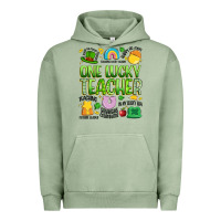 Pigment Oil Green one lucky teacher lucky charm Urban Hoodie - Artiststas