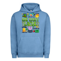 Pigment Pebble Blue one lucky teacher lucky charm Urban Hoodie - Artiststas