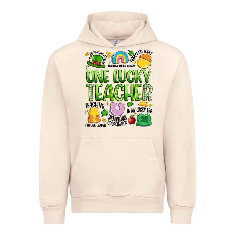 One Lucky Teacher Lucky Charm Urban Hoodie by Artiststas | Teevron