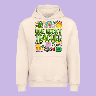 One Lucky Teacher Lucky Charm Urban Hoodie Designed By Artiststas