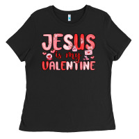 Black jesus is my valentine Ladies Tee - MaliasSmallBusiness