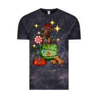 Cloud Black Christmas coffee cup with Labrador Vintage Tee - RanaPortraitStore