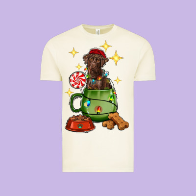 Christmas Coffee Cup With Labrador Vintage Tee Designed By Ranaportraitstore