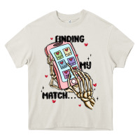 Cream finding my match Heavy Core Tee - MaliasSmallBusiness