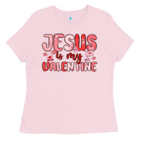 Bubblegum Pink jesus is my valentine Ladies Tee - MaliasSmallBusiness