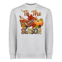 Heather Grey tis the season football Heavyweight Sweatshirt - CowGirlArtShop