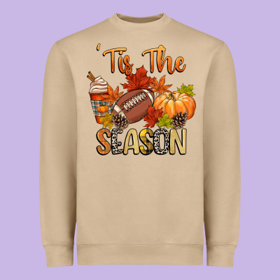 Tis The Season Football Heavyweight Sweatshirt Designed By Cowgirlartshop