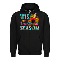 Black tis the season football coffee mug Zipper Hoodie - FaDigitalArtStudio