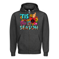 Charcoal Heather tis the season football coffee mug Zipper Hoodie - FaDigitalArtStudio