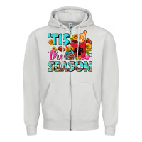 Dove Grey tis the season football coffee mug Zipper Hoodie - FaDigitalArtStudio