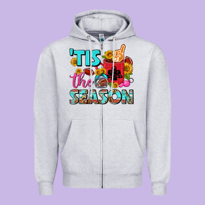 Tis The Season Football Coffee Mug Zipper Hoodie Designed By Fadigitalartstudio
