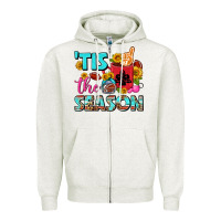 Oatmeal Heather tis the season football coffee mug Zipper Hoodie - FaDigitalArtStudio