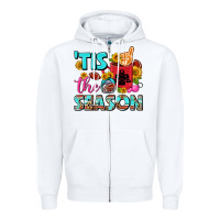White tis the season football coffee mug Zipper Hoodie - FaDigitalArtStudio