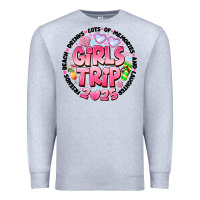Heather Grey Grils Trip 2025 Premium Sweatshirt - CowhideDigitalArt