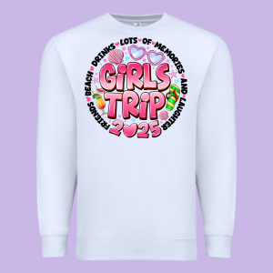 Grils Trip 2025 Premium Sweatshirt Designed By Cowhidedigitalart