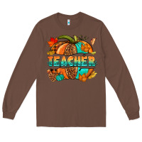 Chestnut Teacher pumpkin Long Sleeve Tee - NancyCooperArtShop