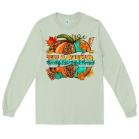 Matcha Teacher pumpkin Long Sleeve Tee - NancyCooperArtShop