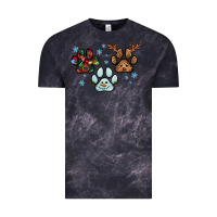 Cloud Black Christmas paws Vintage Tee - RanaPortraitStore