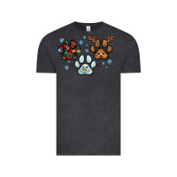 Vintage Black Christmas paws Vintage Tee - RanaPortraitStore