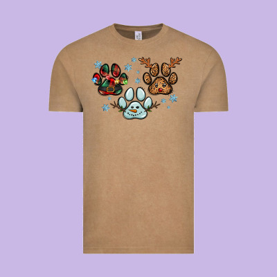 Christmas Paws Vintage Tee Designed By Ranaportraitstore